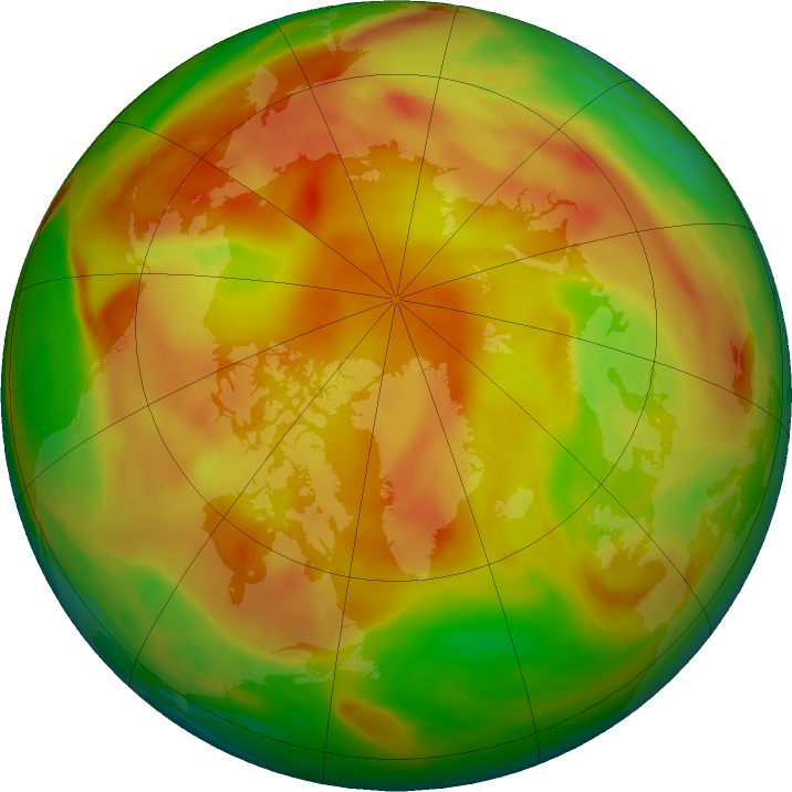Arctic ozone map for 15 May 2024
